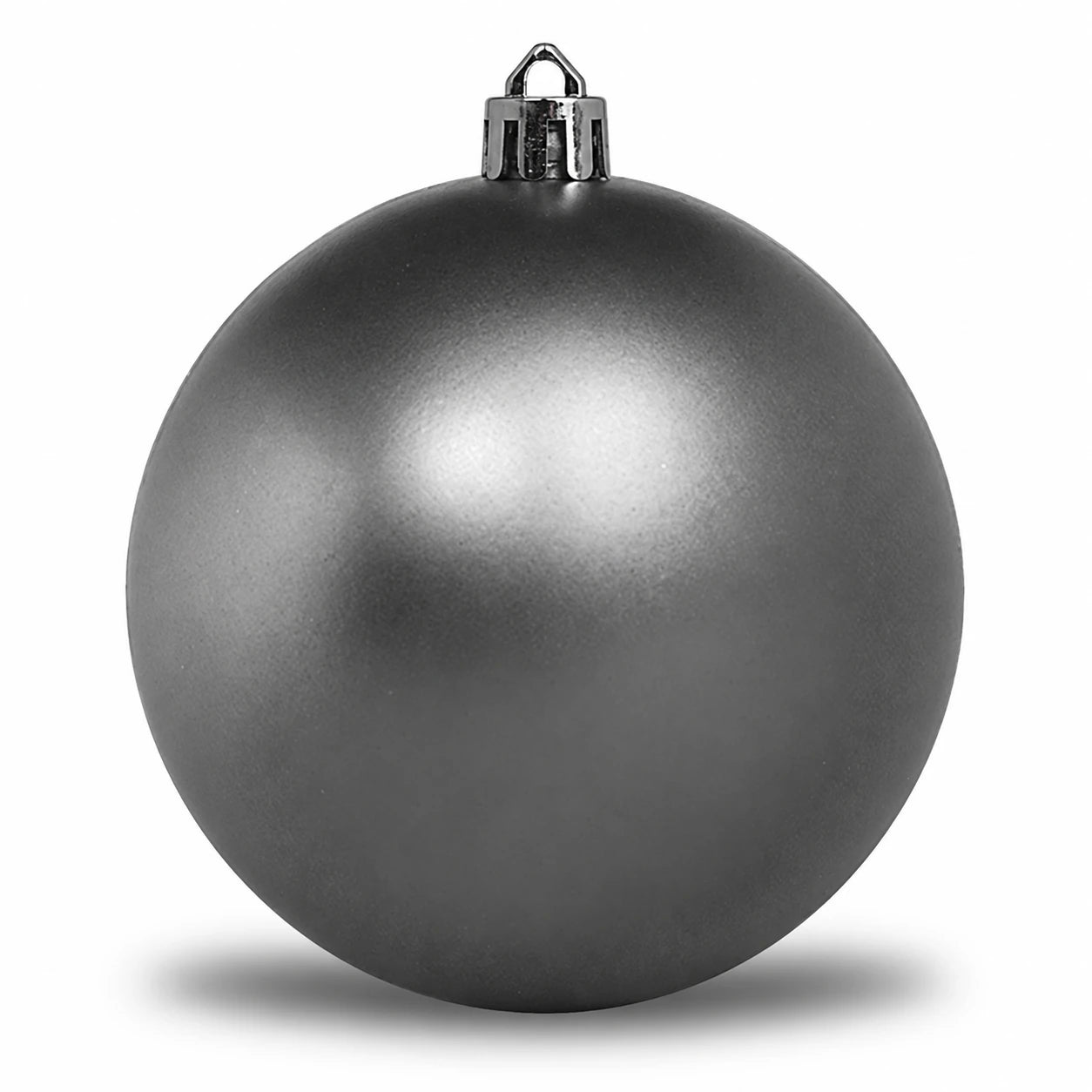 Kunststof kerstbal 8 cm antraciet mat
